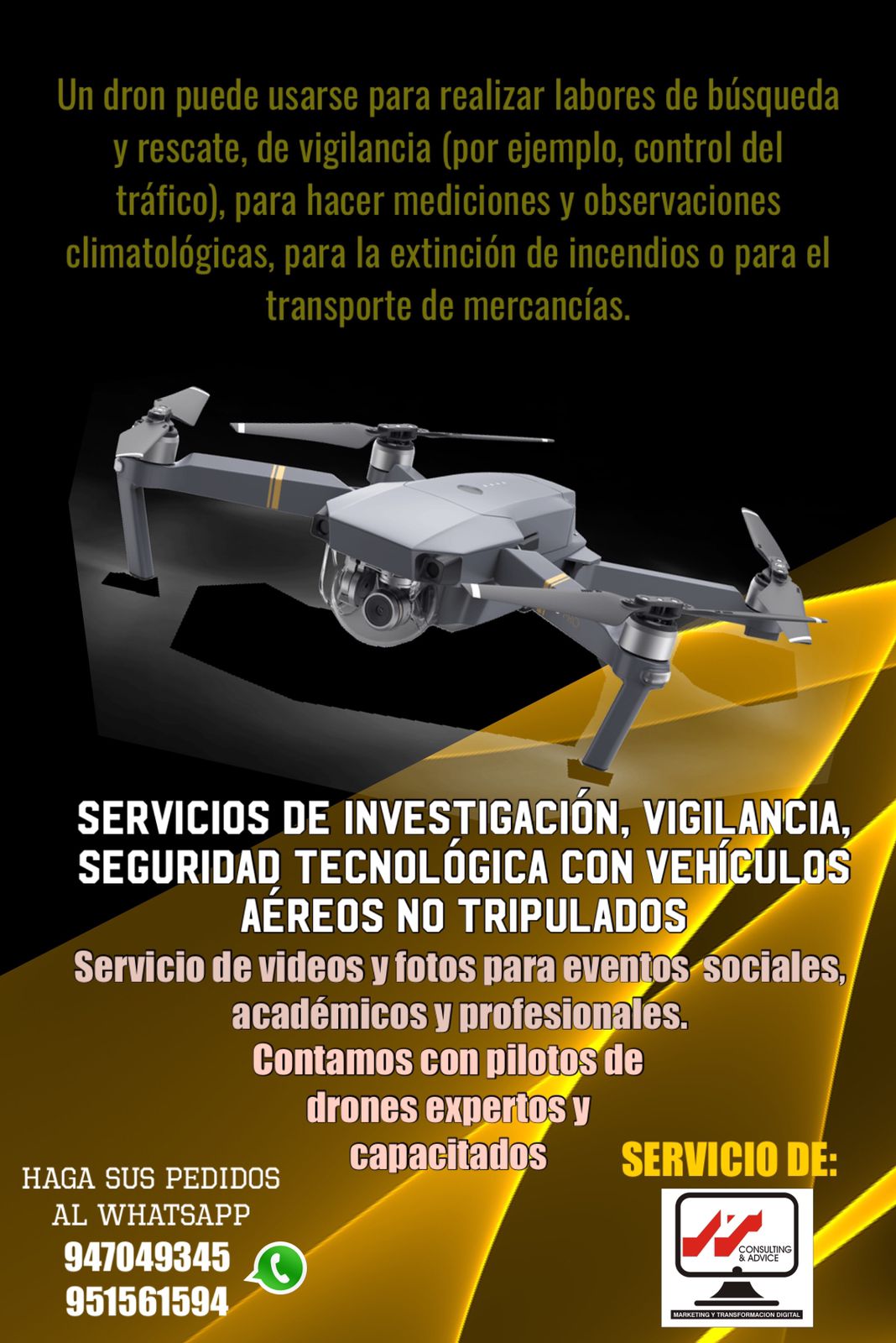 Vehiculos aéreos no tripulados